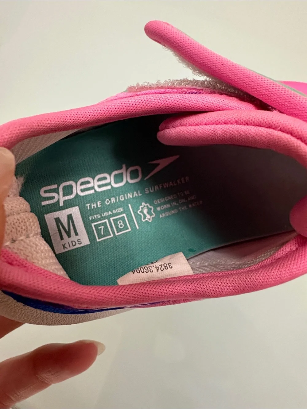 Speedo Kids Medium Pink Water Shoes with Teal Strap